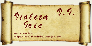 Violeta Irić vizit kartica